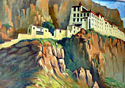 A painting of what Keutsang West Hermitage looked like before 1959.
