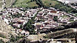 A view of se ra from the mountain north of the monastery.