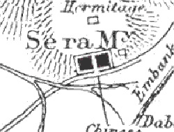 A detail of “A Sketch Map of Lhasa” by L. Augustine Waddell, first published in 1905. A portion of a photo in Larsen and Sinding-Larsen, The Lhasa Atlas, 24.